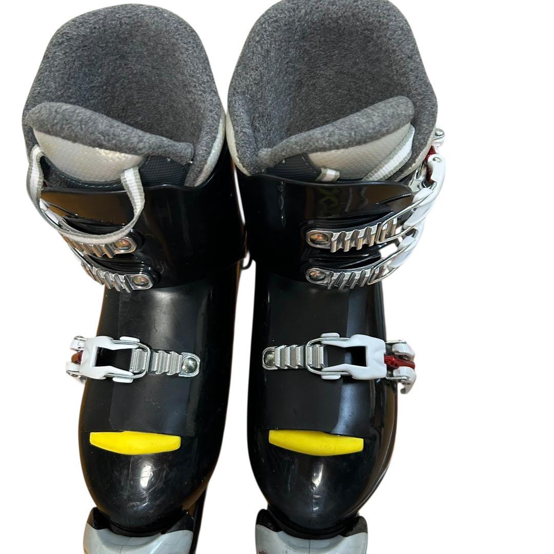 ⑥スキーブーツ、25cm280mmレディース大人女性セットスキー板、ストック3点