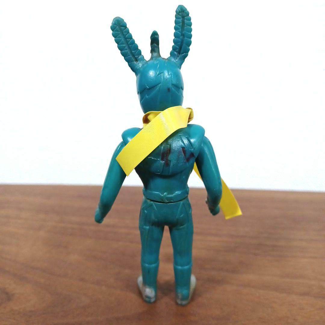 当時もの　ポピー製「イナズマン」オリジナルマフラー付き希少ソフビフィギュア