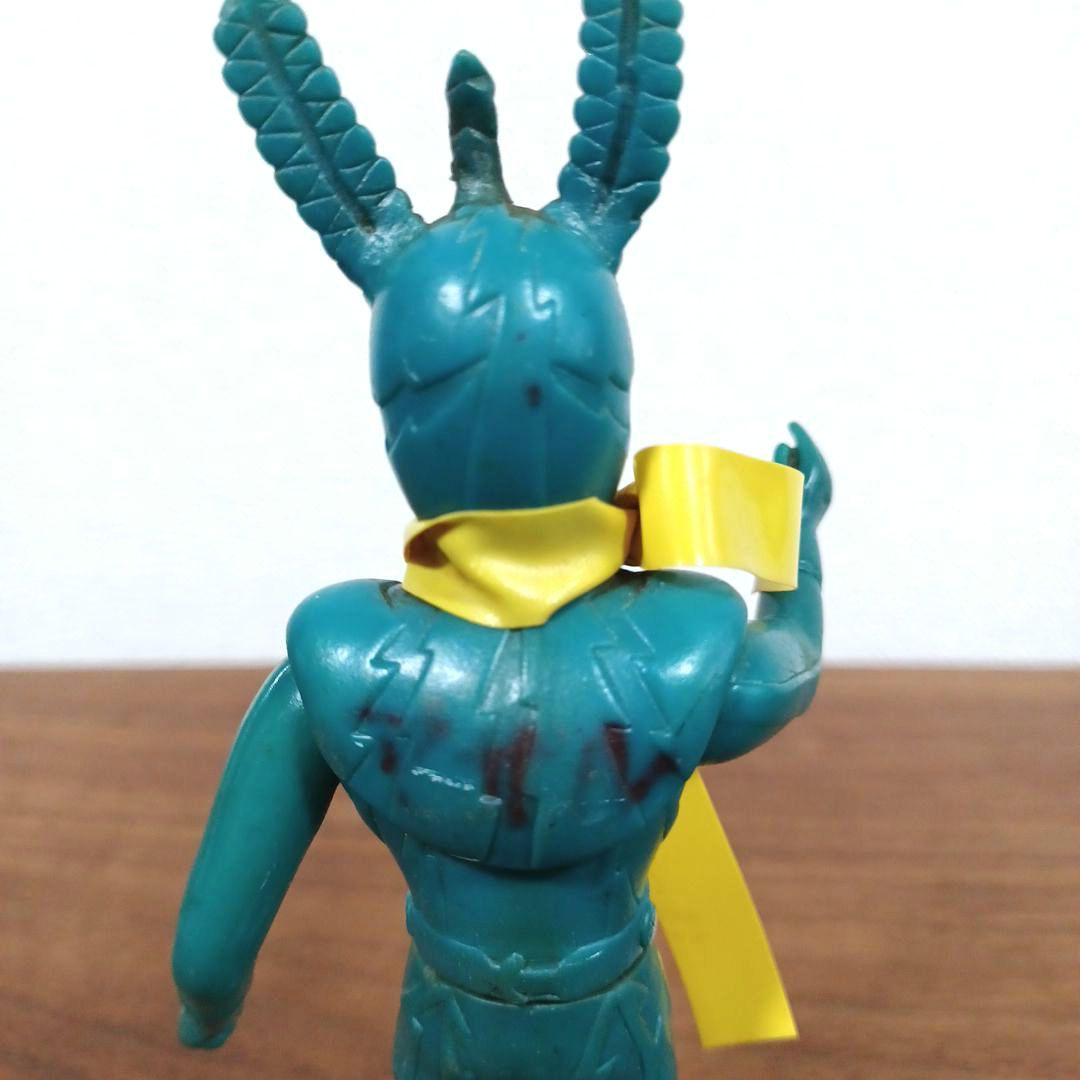 当時もの　ポピー製「イナズマン」オリジナルマフラー付き希少ソフビフィギュア