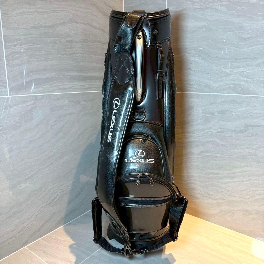 LEXUS キャディバッグ　3点式　非売品　9.5型　ゴルフバッグ　エナメル