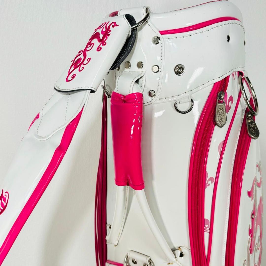 ダンスウィズドラゴン キャディバッグ カート式 5分割 エナメル 大人気モデル