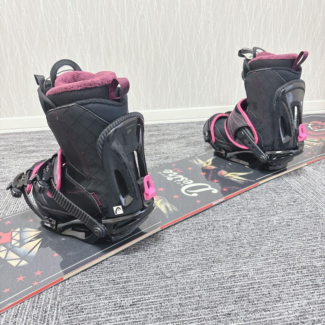 超豪華❗️サロモン/HEAD レディース スノーボードセット★143cm+ブーツ付