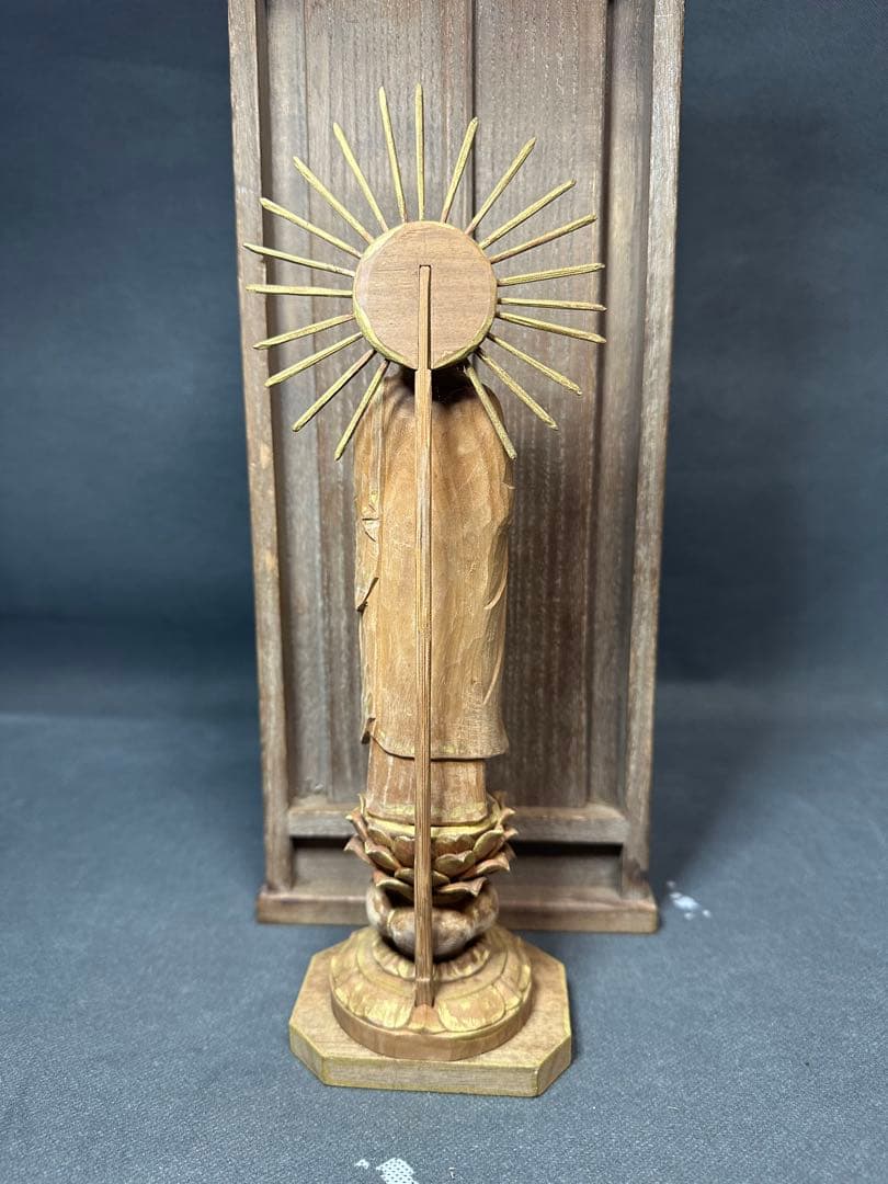 インド　白檀　木彫り　仏教美術　仏像 骨董 木像　木製　仏教　アンティー