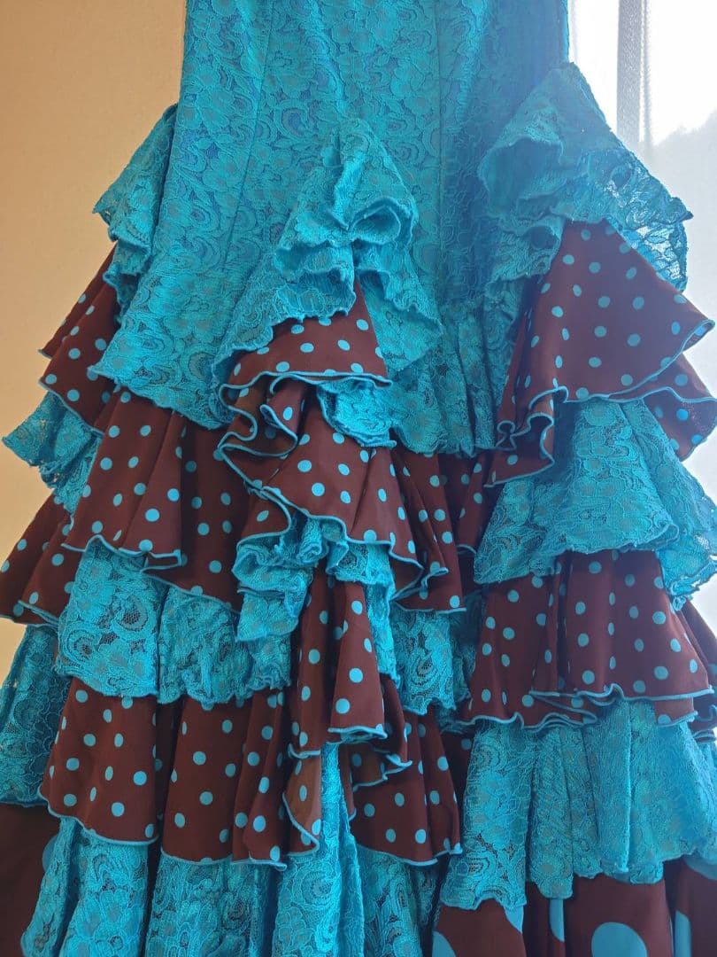 イベリア　フラメンコ衣装　　ツーピース　１点物