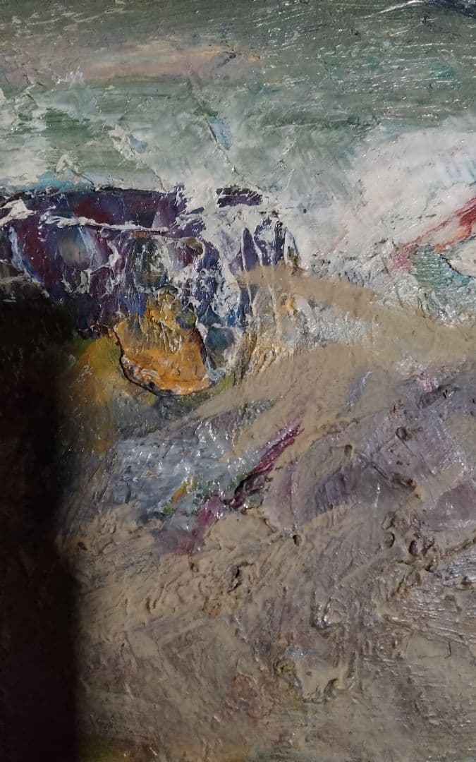 吉田民尚　伊豆の海　真作油彩4F1995年ぐらいに美術年鑑評価一号190万円