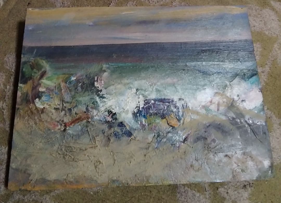 吉田民尚　伊豆の海　真作油彩4F1995年ぐらいに美術年鑑評価一号190万円