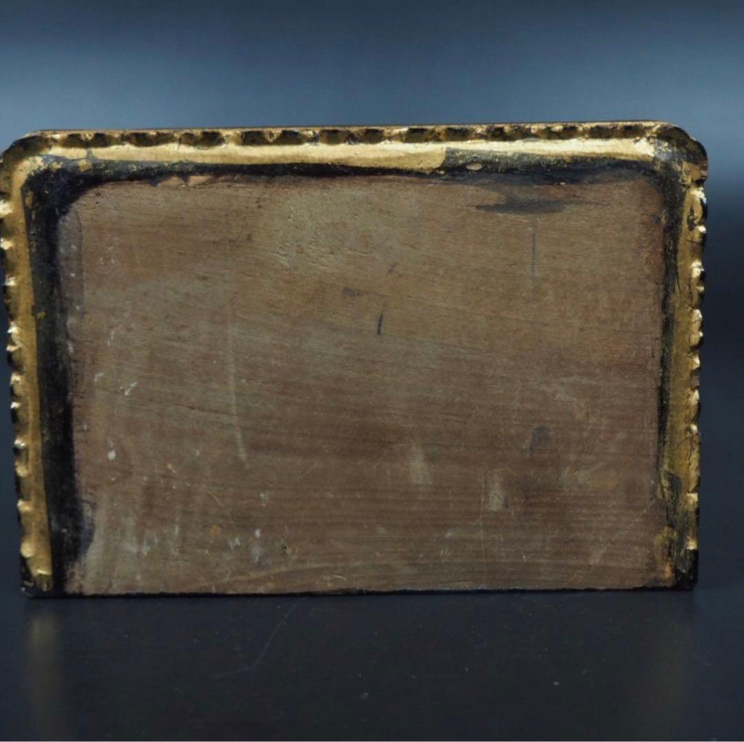 送料無料　旧家蔵出　江戸期木彫り玉眼仏像　高さ17.5ｃｍ