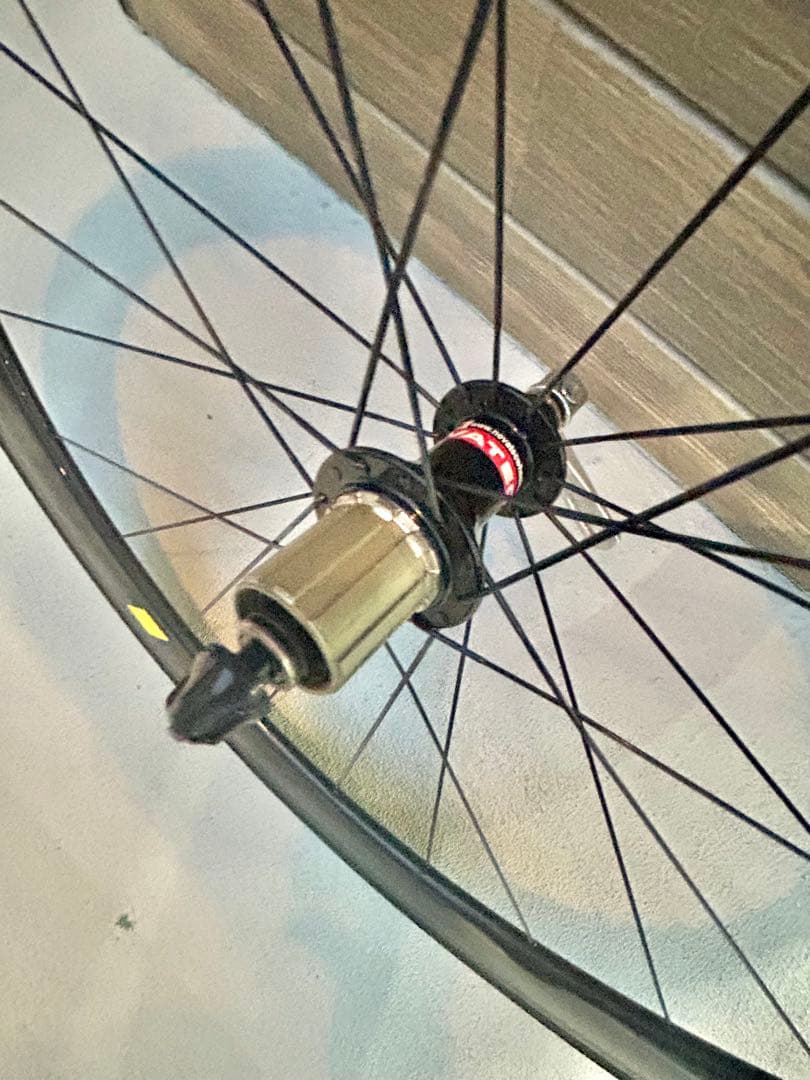 【カーボンホイール後輪】+チューブラータイヤ重量1.02kg