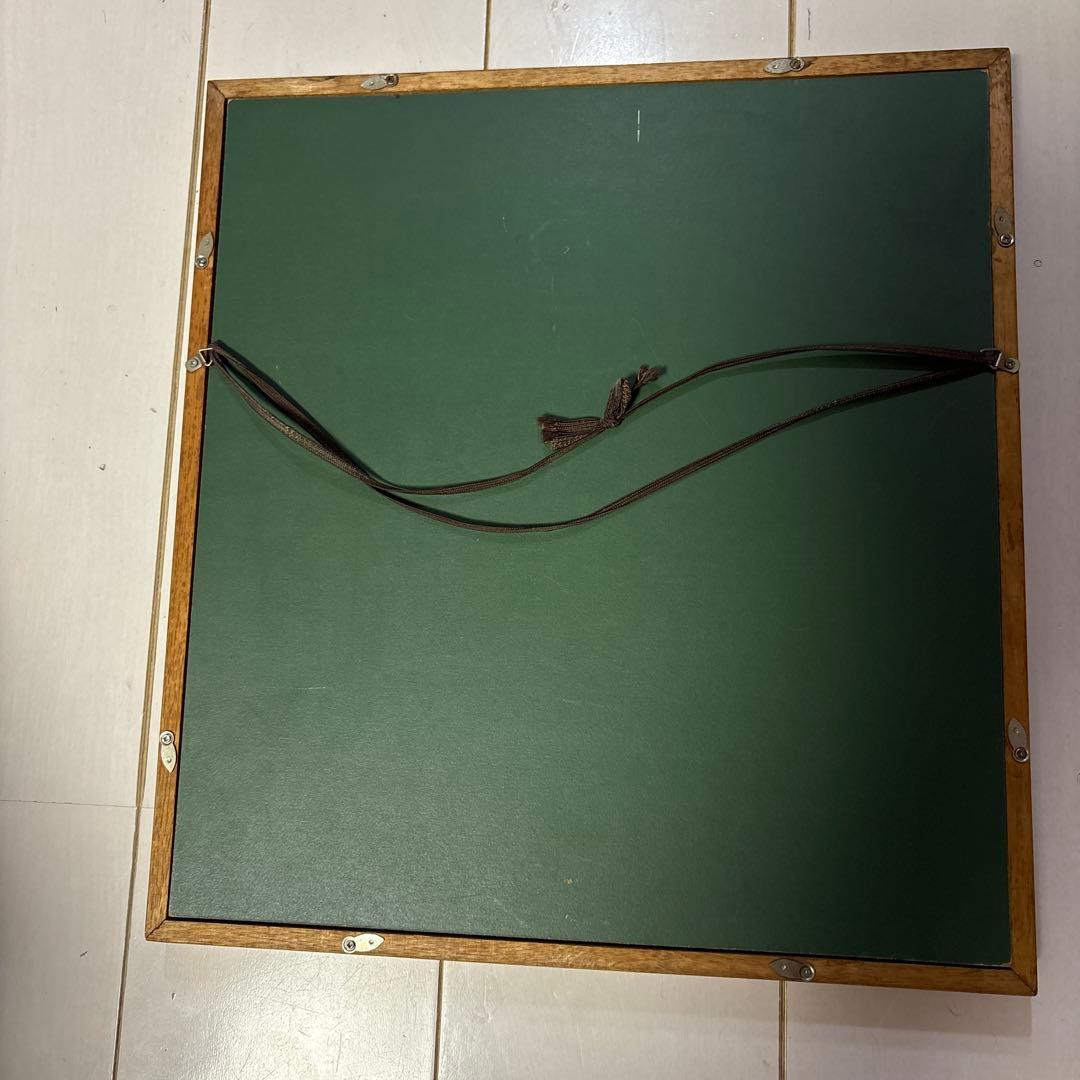 水彩画　絵画　日本画　遠藤ミマン　約30cm x 25cm「樽前、白鳥」