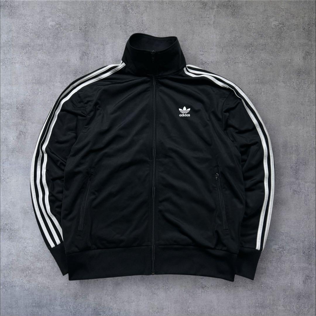 極美品 アディダス ファイヤーバード トラックジャケット 黒　白　2XL ロゴ