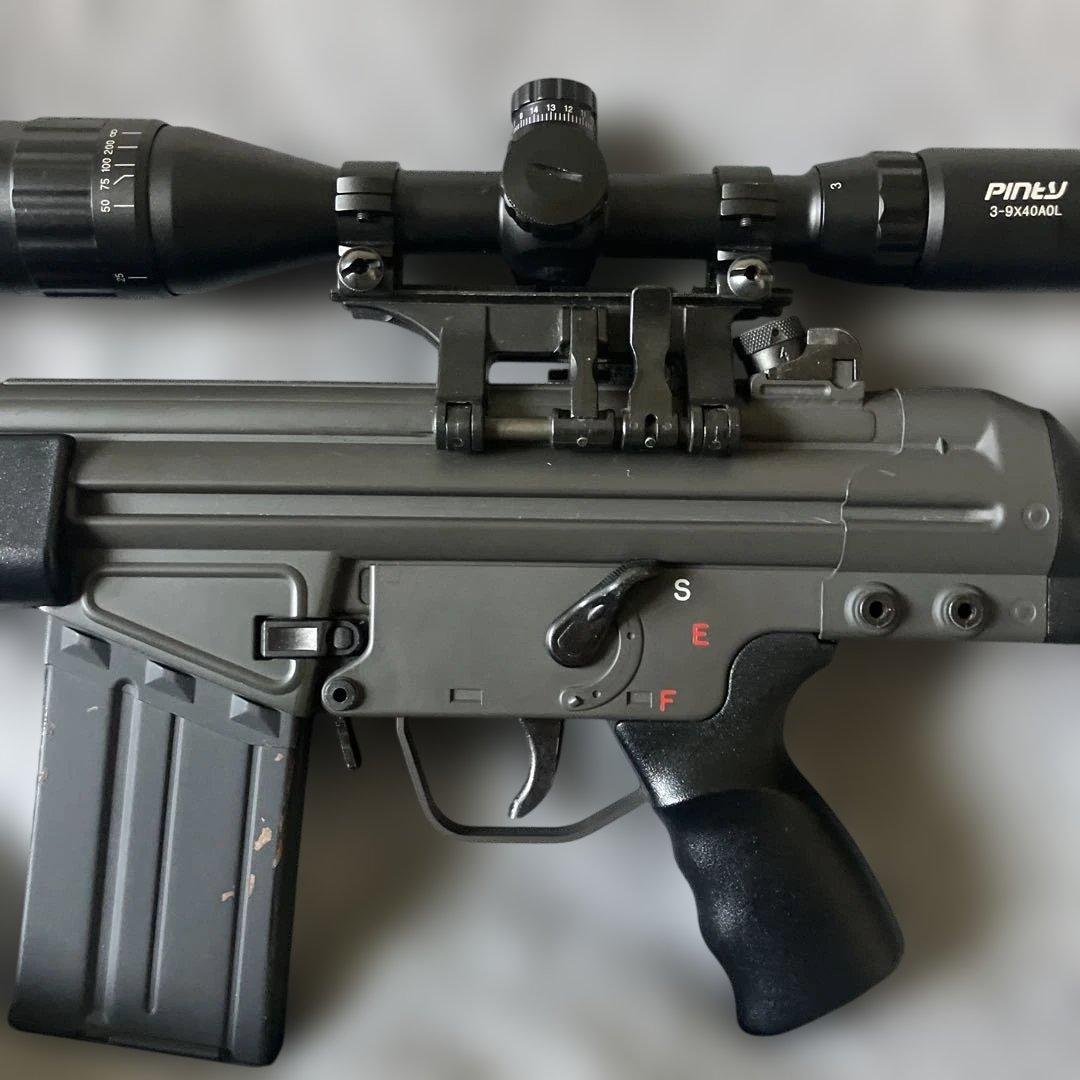 東京マルイ電動ガン g3sg1美品スコープ　バッテリー変換アダプター付新品セット