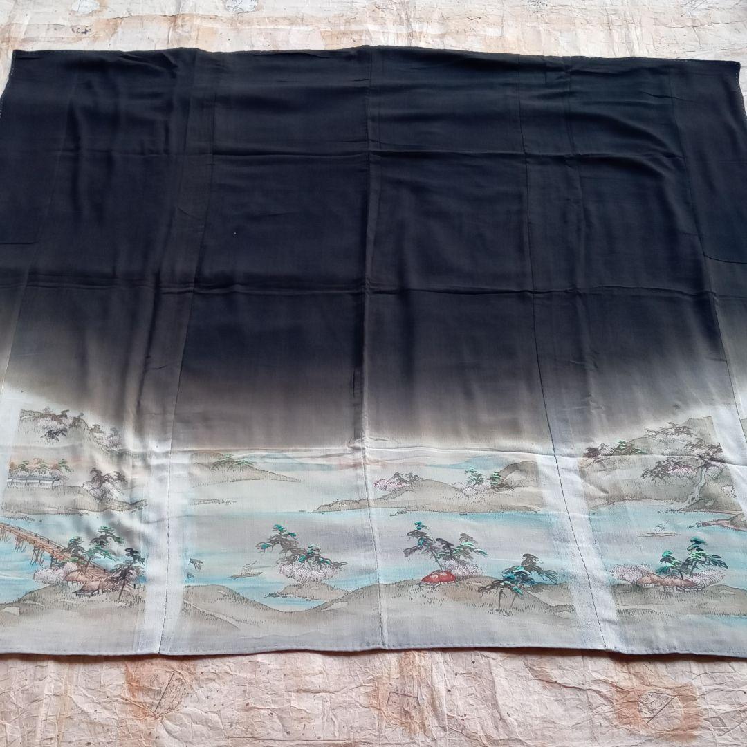 江戸ちりめん　縮緬　曙染　古布　刺繍　小袖裂　アンティーク　リメイク　着物　骨董