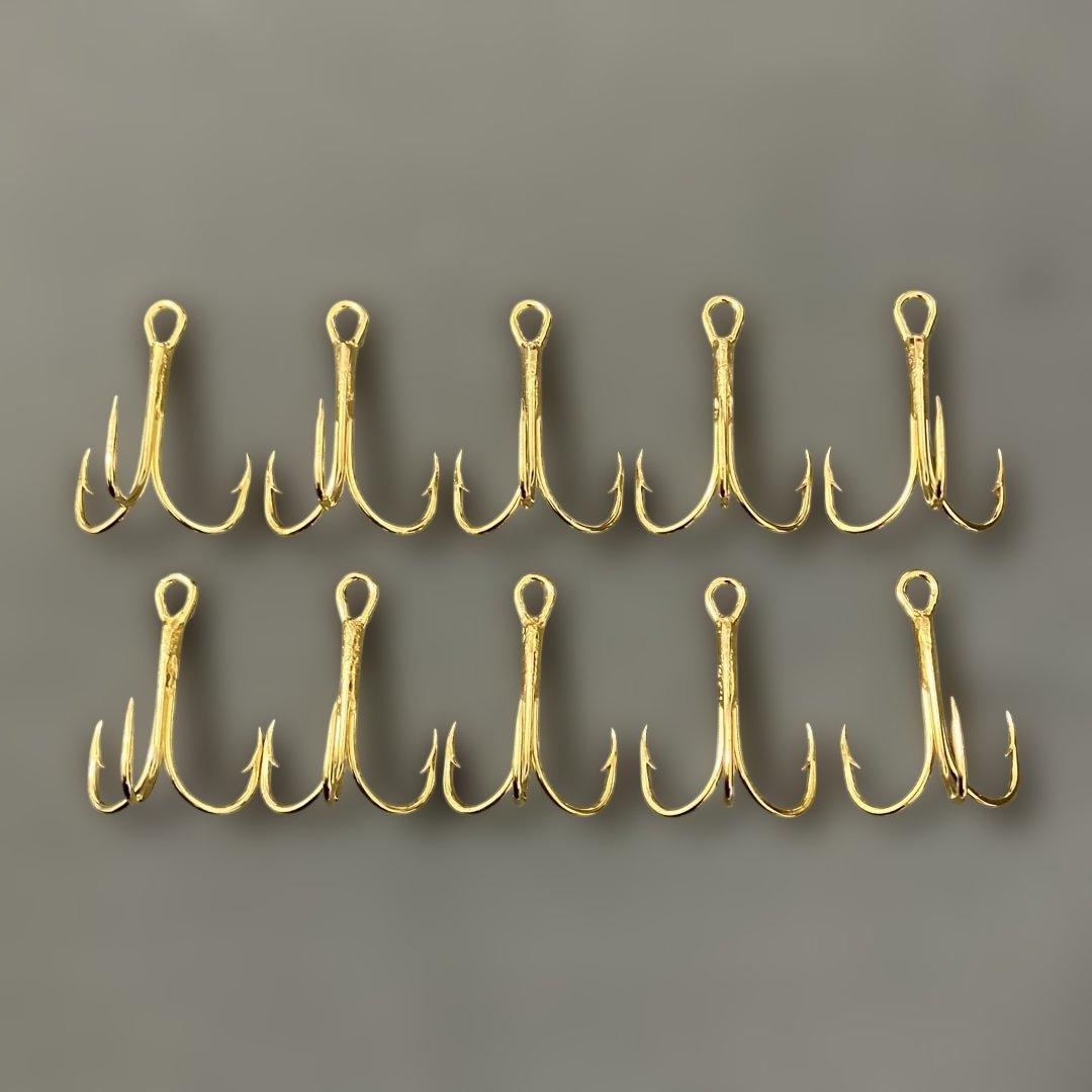 【サイズ1/0】100本　入手困難　イーグルクローゴールドトレブルフック376M