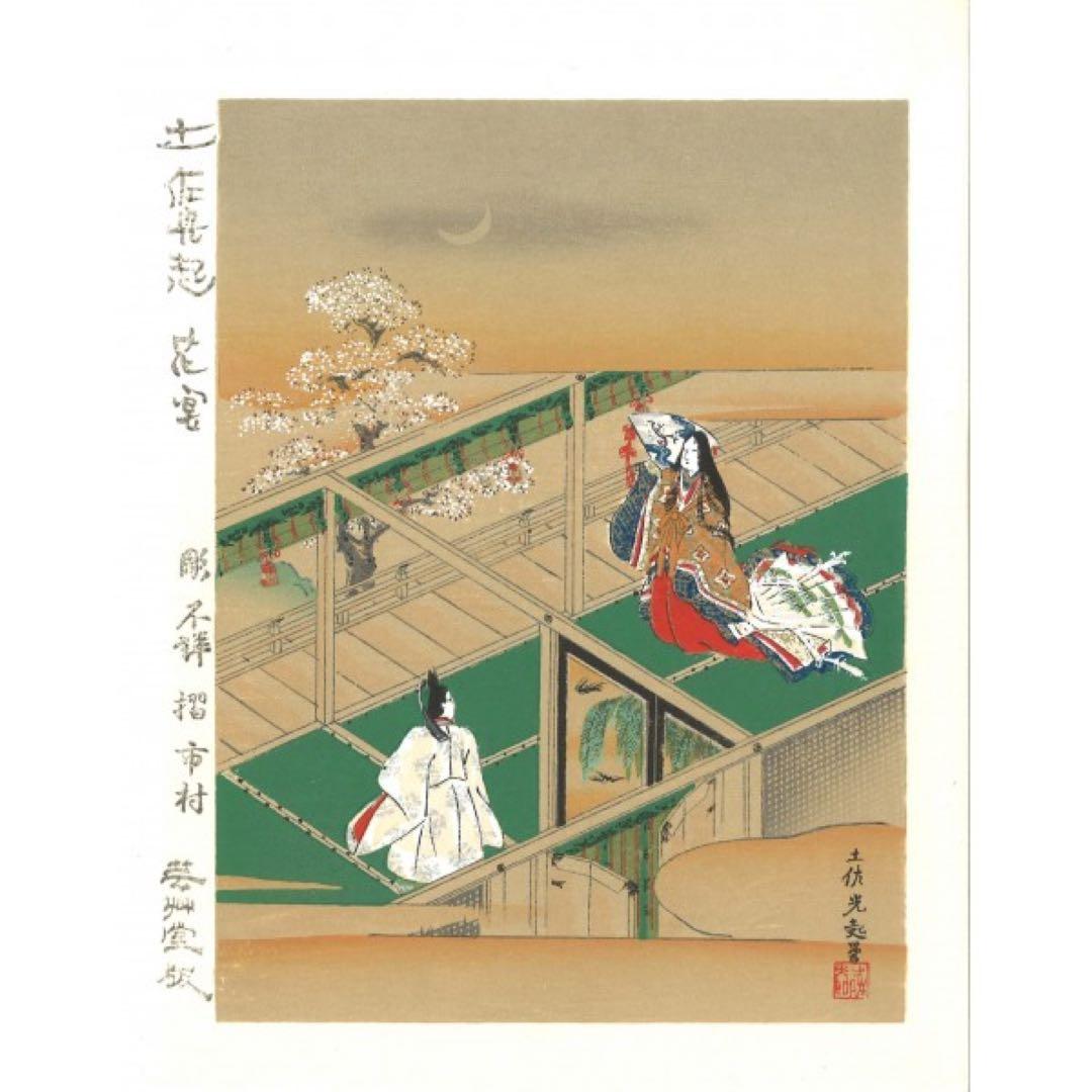No16 源氏物語 花宴ー土佐光起木版画
