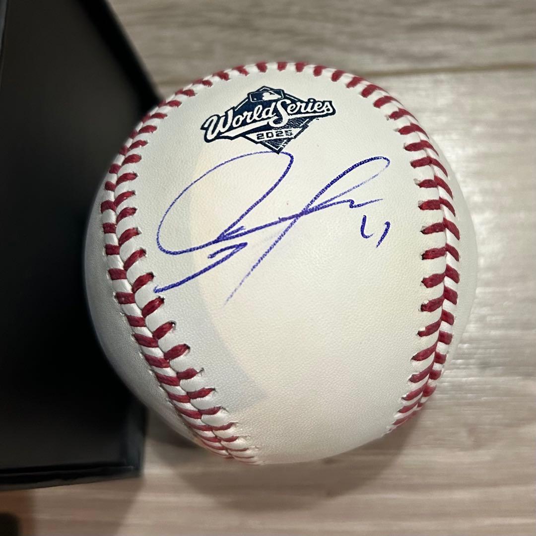 2025年ワールドシリーズ 佐々木朗希サインボールFanatics認証シール付