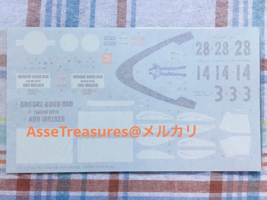 絶版 エブロ 1/20 ロブ・ウォーカー・ロータス 72C・フォード Ebbro