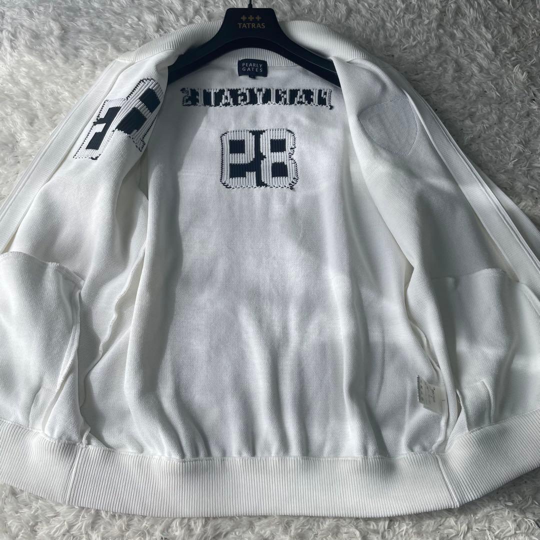 美品　パーリーゲイツ　ジップアップ　ニット　ブルゾン　ワッペン　ロゴ　ゴルフ　5