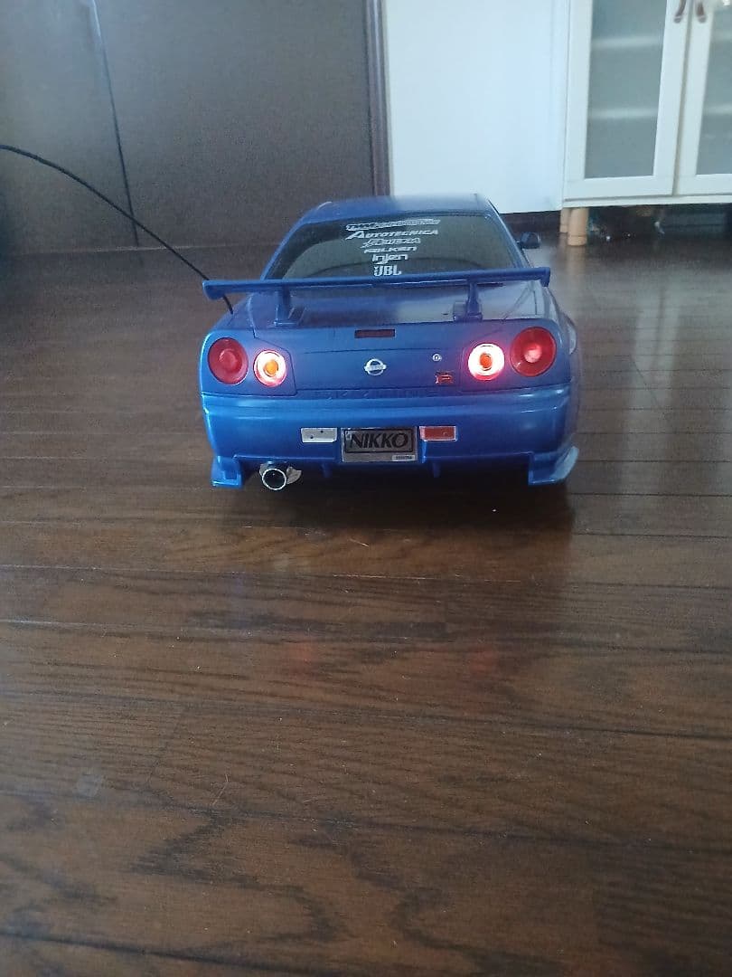 NIKKO GT-R.R34.1/5青色激レア完全動作品.送料込み。