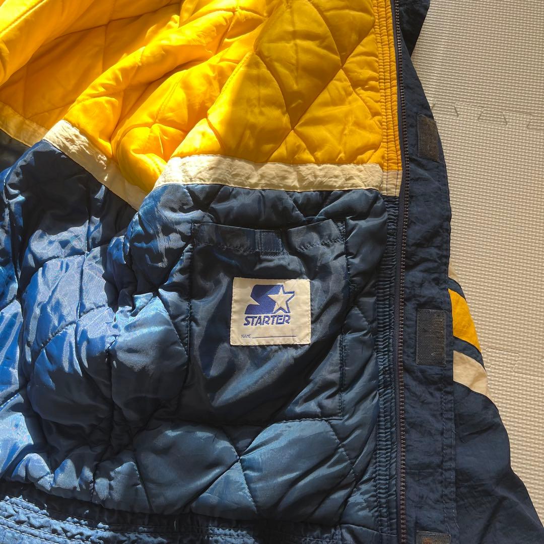 90s STARTER ミシガン大学 中綿 ナイロンジャケット XL アメフト