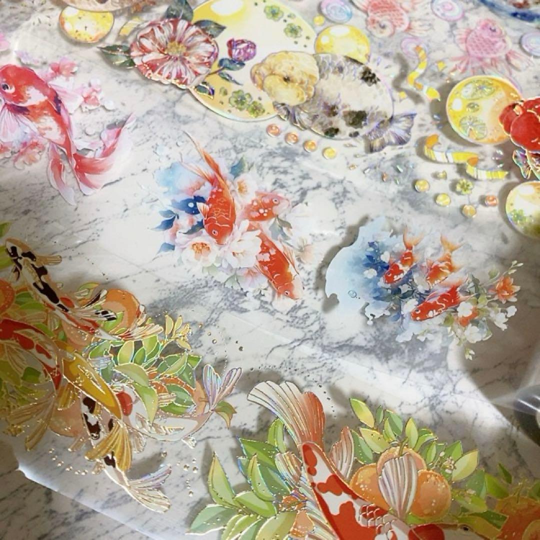 【切売セット】鯉 金魚 和風 海外マステ petテープ a