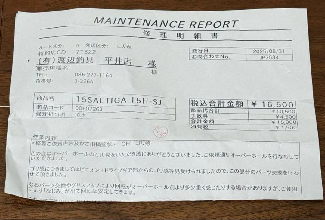 ダイワ 15ソルティガ 15H-SJ