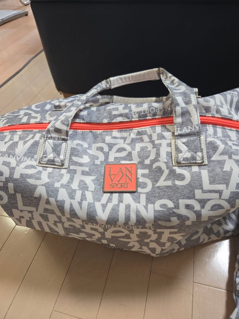 【25周年】 総柄ロゴボストンバッグ LANVIN ランバン シューズ収納袋付