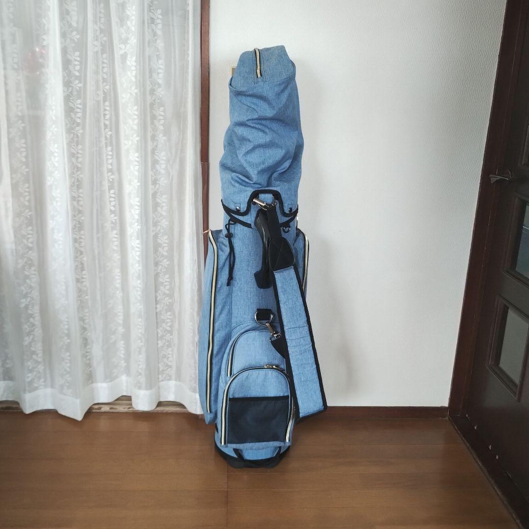 て*ぃ様 デニム風キャディーバッグ セルフスタンドバッグ付き