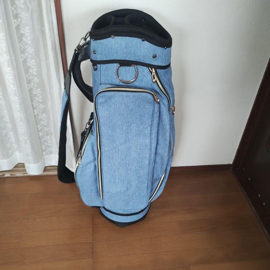 て*ぃ様 デニム風キャディーバッグ セルフスタンドバッグ付き