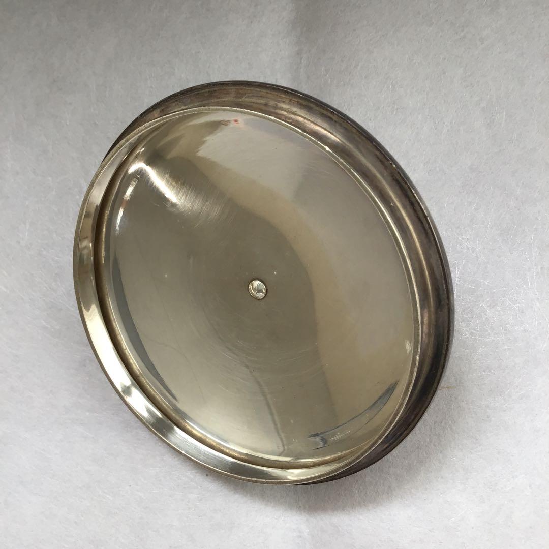 茶道具　湯沸　純銀望月形湯沸　目方百貮拾匁(約450g) 共箱　S218YW