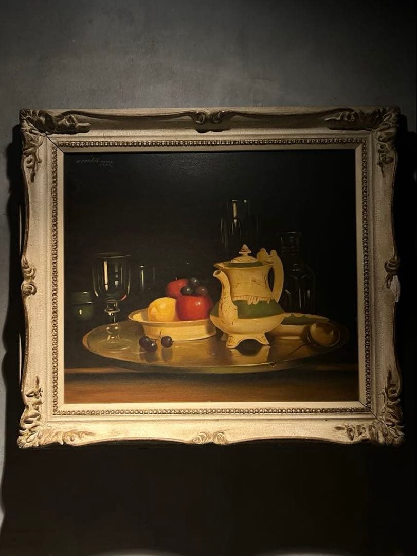 リアリズム　精密油彩画　直筆サインあり　1939