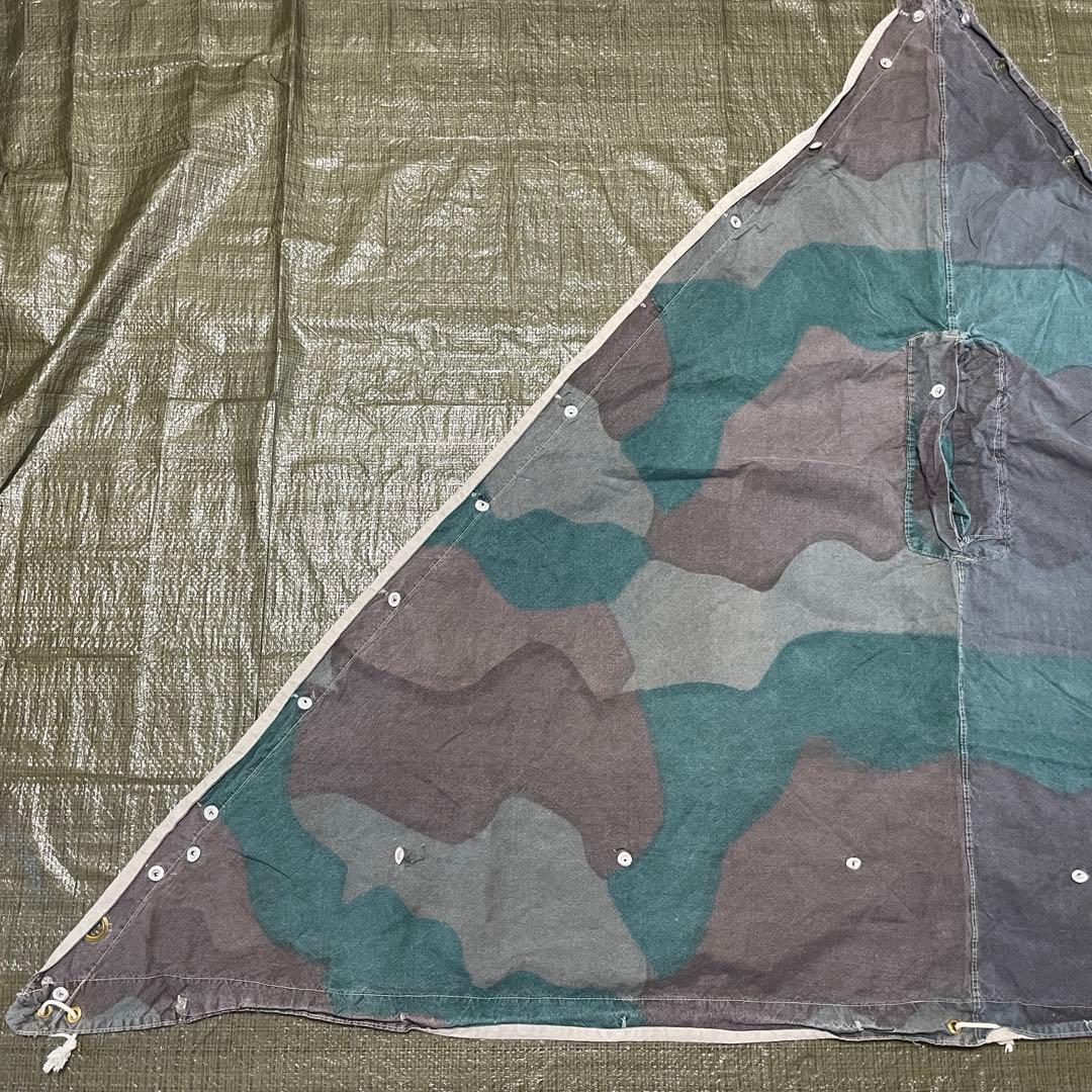 お*い様 スウェーデン軍　軍幕　パズルカモ迷彩 コットン 三角テント