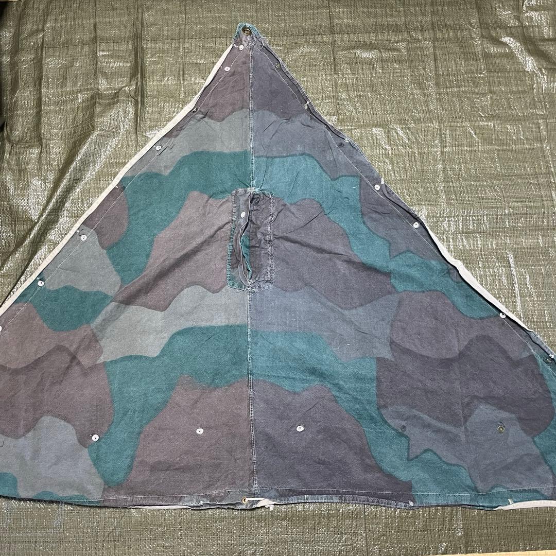 お*い様 スウェーデン軍　軍幕　パズルカモ迷彩 コットン 三角テント