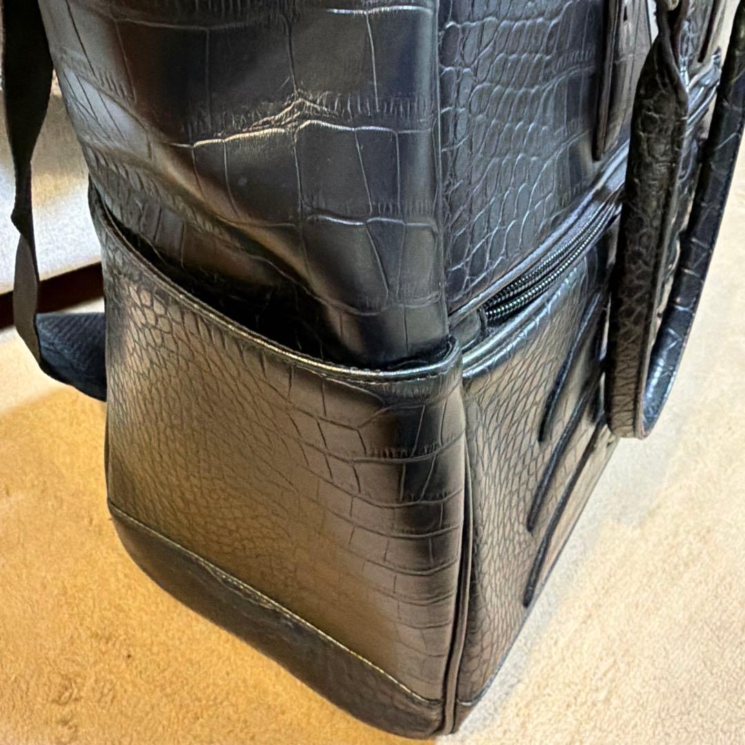ダンスウィズドラゴン❣️黒 クロコダイル風 ゴルフバッグ4万円が