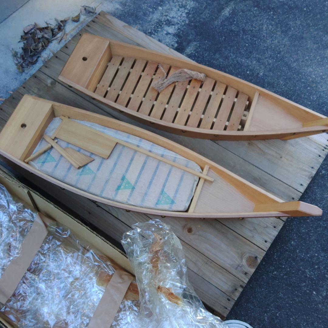 船盛木船　木製　中古(未使用品含む)　海鮮料理器　お刺身器