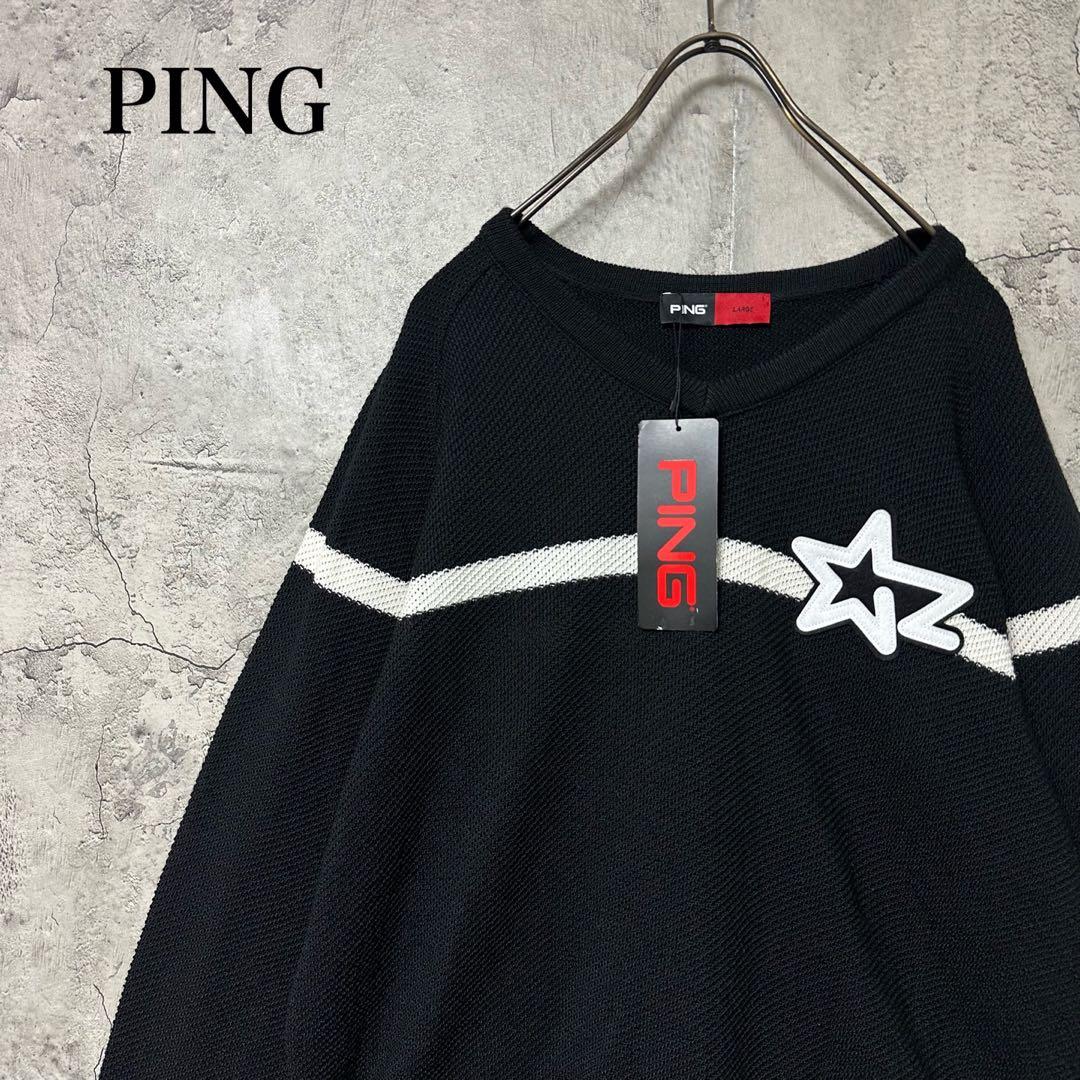 【超人気◎】PING　ウールニット　スター　ワッペン　新品タグ付き　完売モデル◎