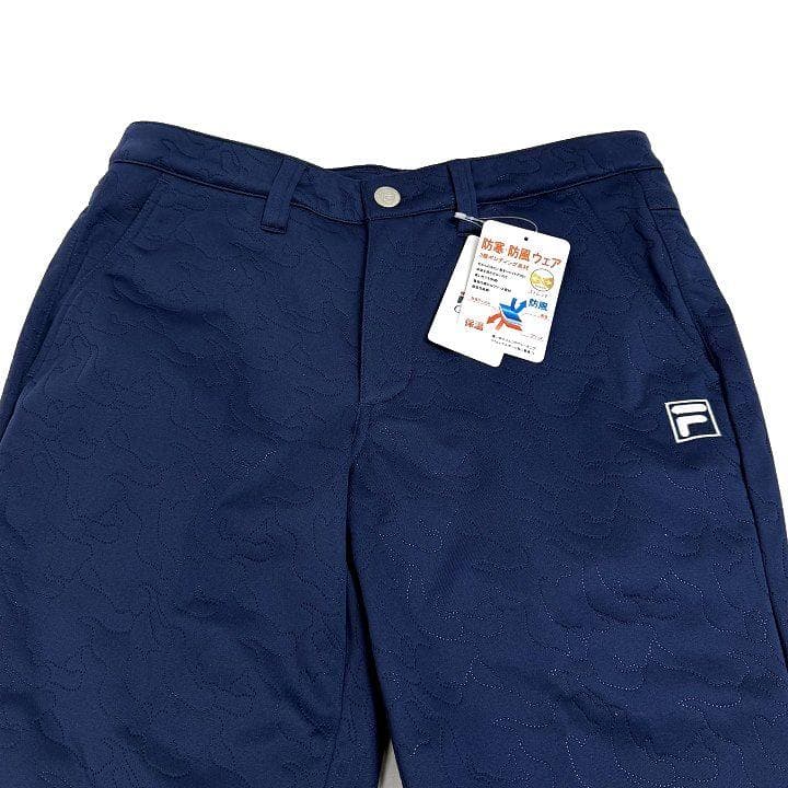 新品 フィラ ゴルフ 上下セット 高周波キルト ３層ボンディング カモ柄 M