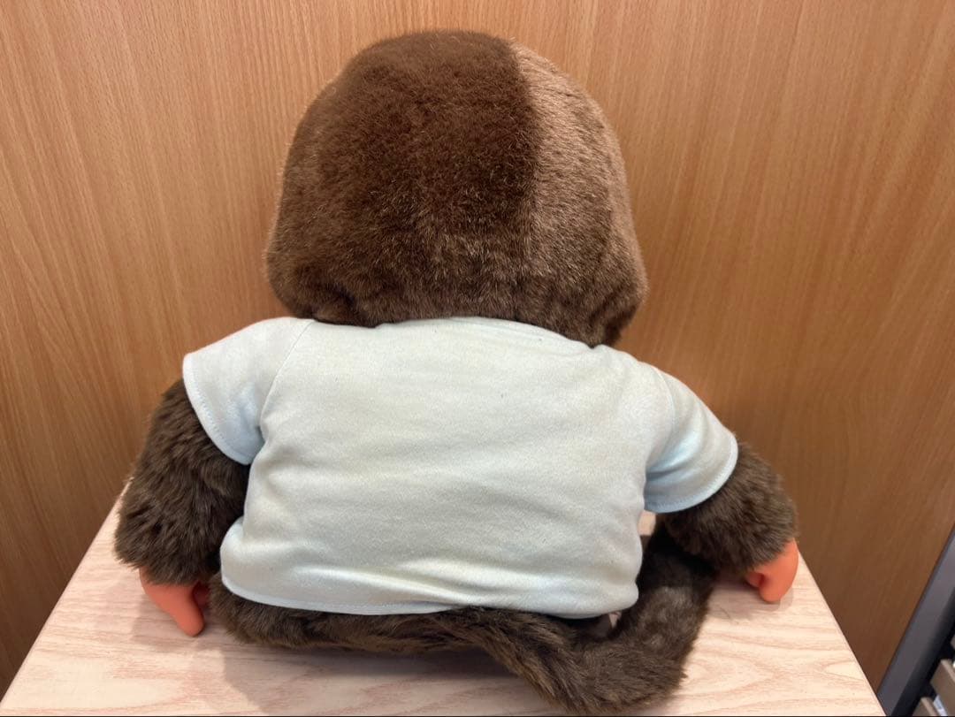 【希少・ビッグサイズ】モンチッチ おサル帽子付きぬいぐるみ Monchhichi