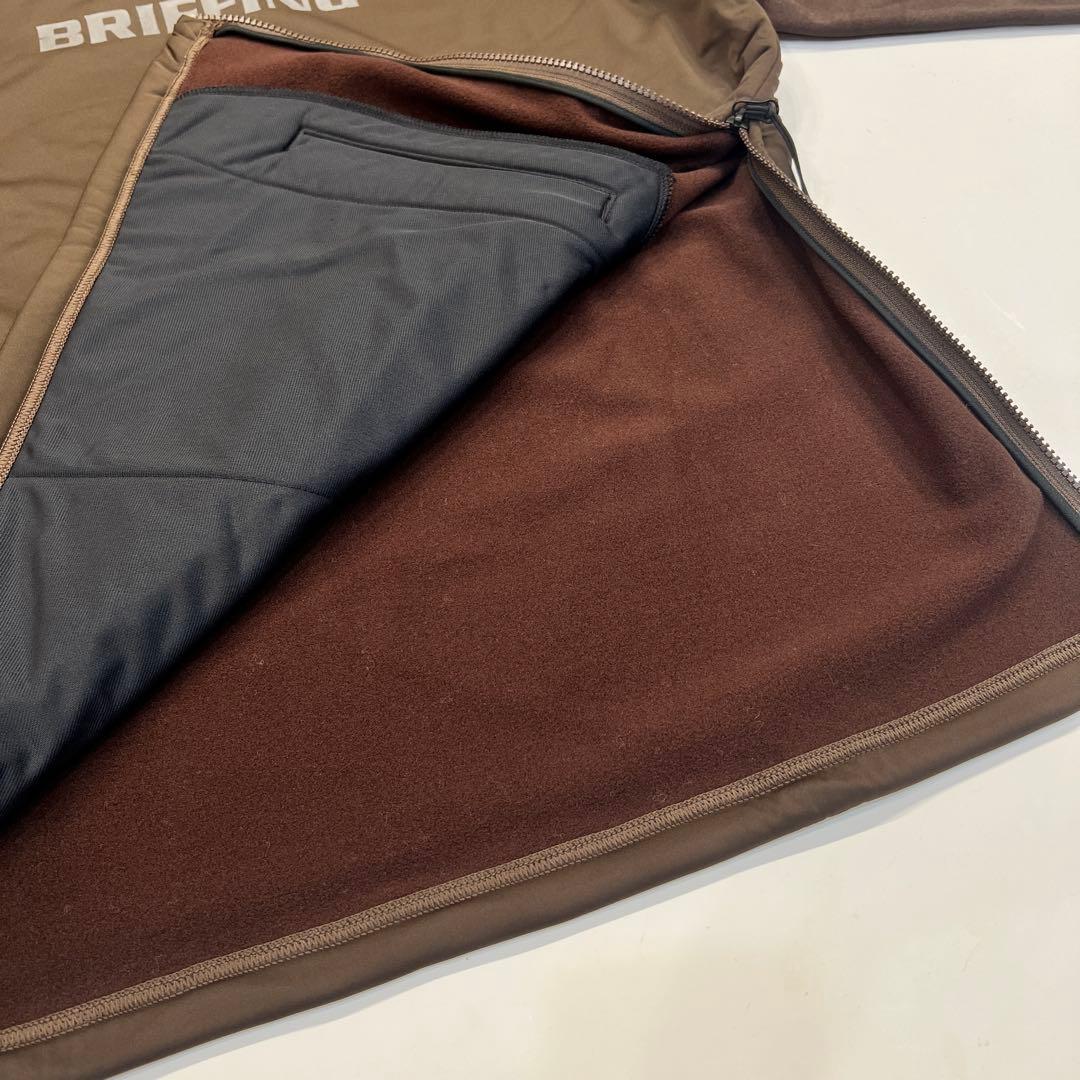新品 BRIEFING POLARTEC CREWNECK ブラウンXL