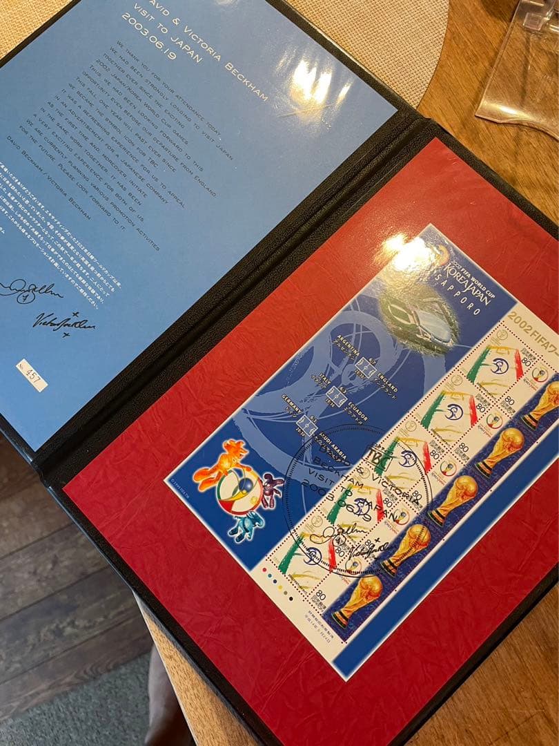 日韓ワールドカップ　ベッカム記念切手