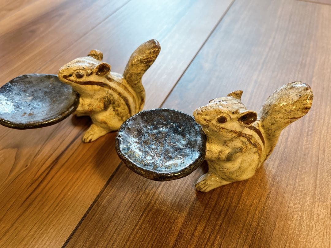 小杉窯　唐津焼　ど〜ぞのリス　2つセット