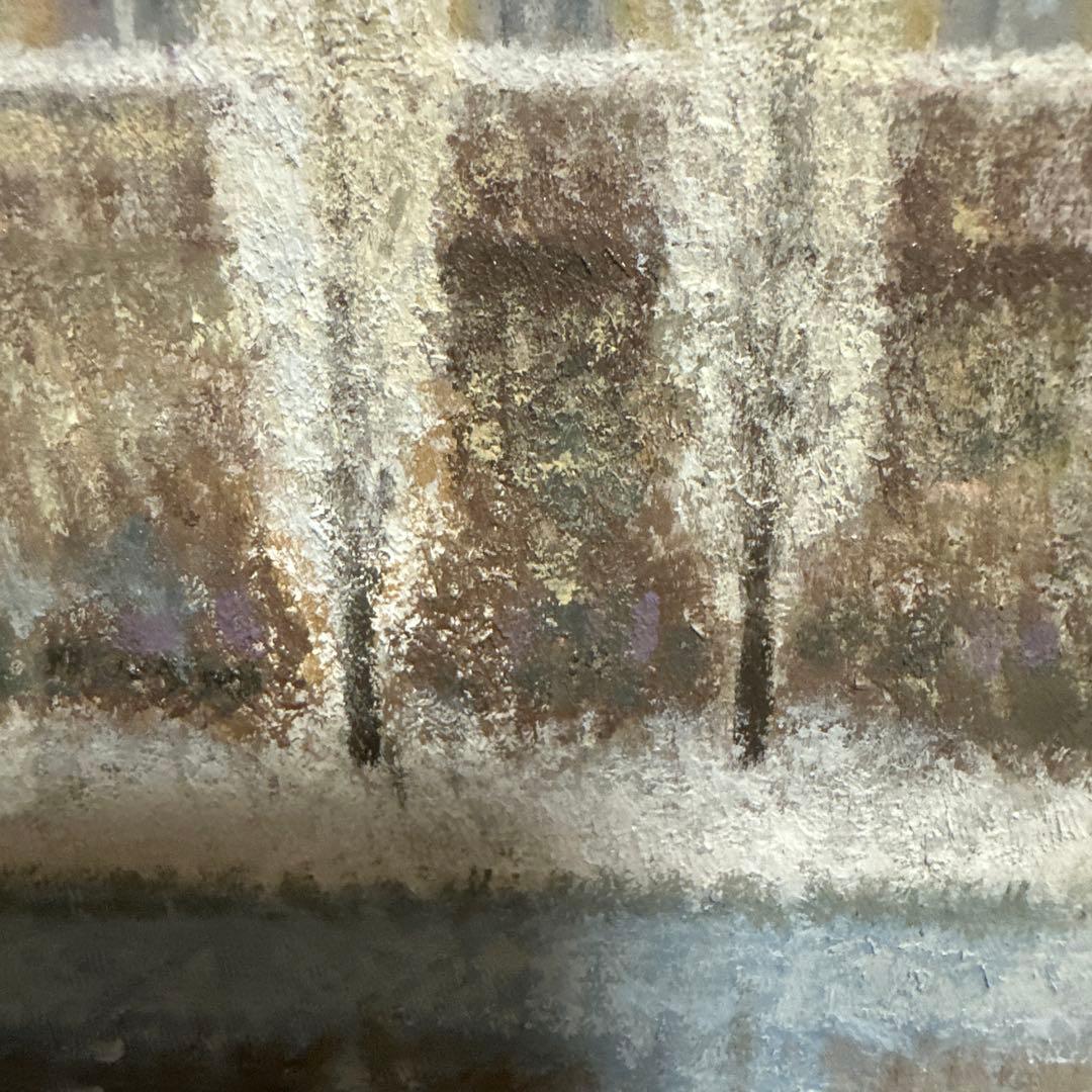 古城　肉筆　油彩　大型絵画　勝呂隆光　風景画 美術品　インテリア　真作保証