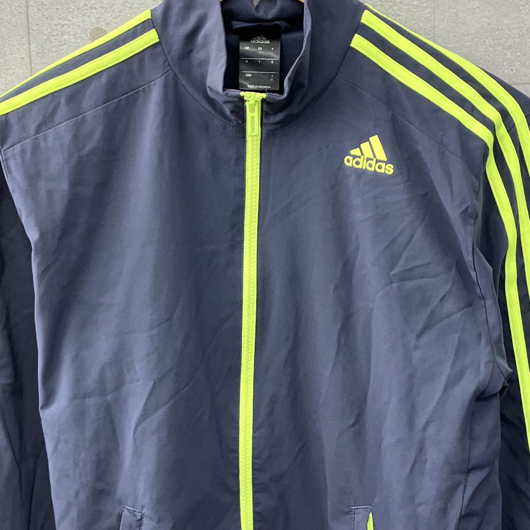 adidas アディダス ジャージ上下 メンズセットアップ メッシュ M 紺 黄
