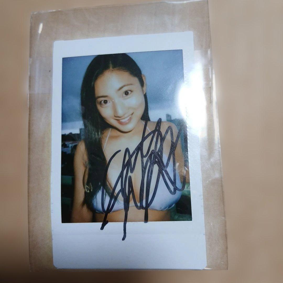 紗綾　サイン入りチェキ　サイン入りビキニポラロイド写真