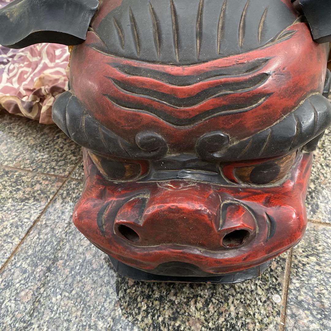 獅子舞用　獅子頭　お祭り　お正月　アンティーク　ビンテージ