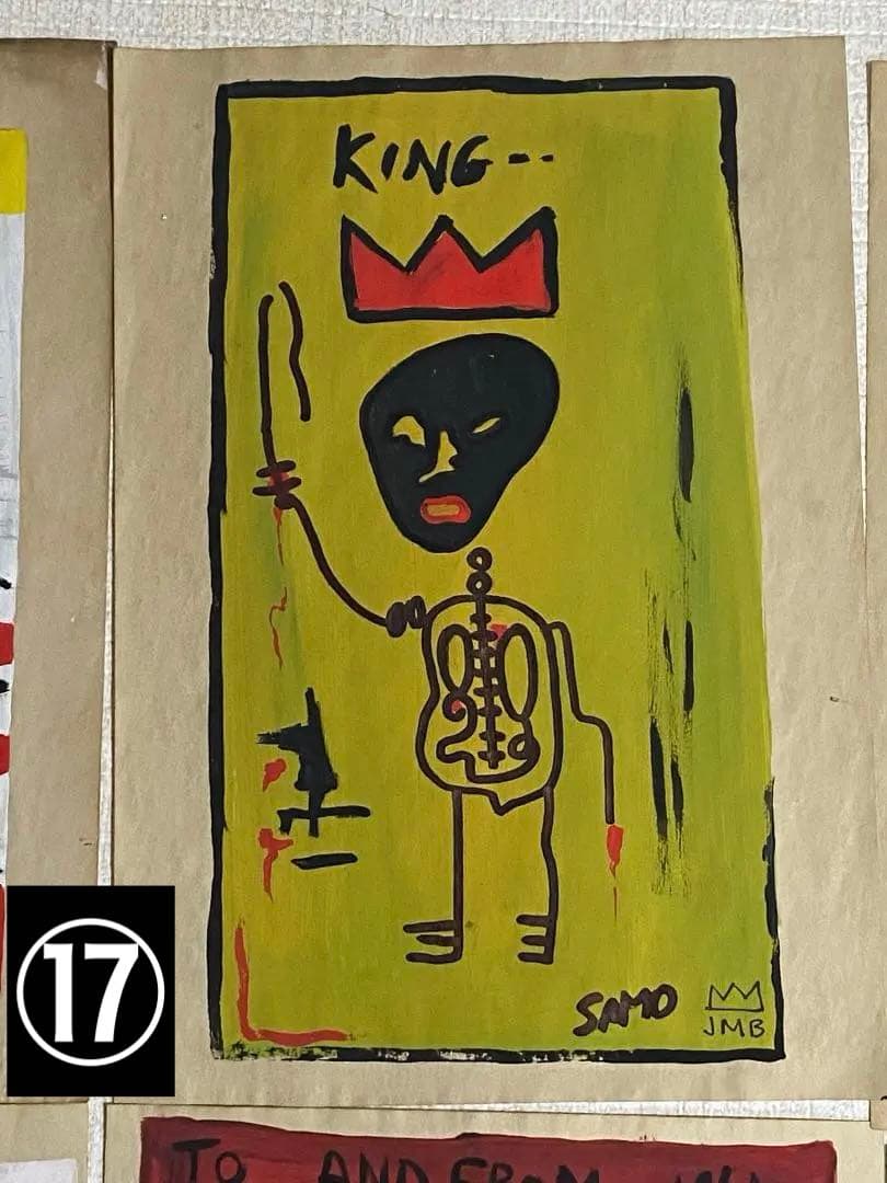 【まとめ売り8枚】模写 肉筆 サインあり ジャン・ミシェル・バスキア 油彩