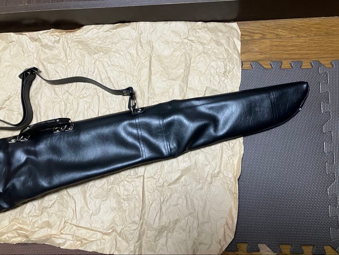 刀袋・内袋・房 黒デラクール二本入刀袋 居合道