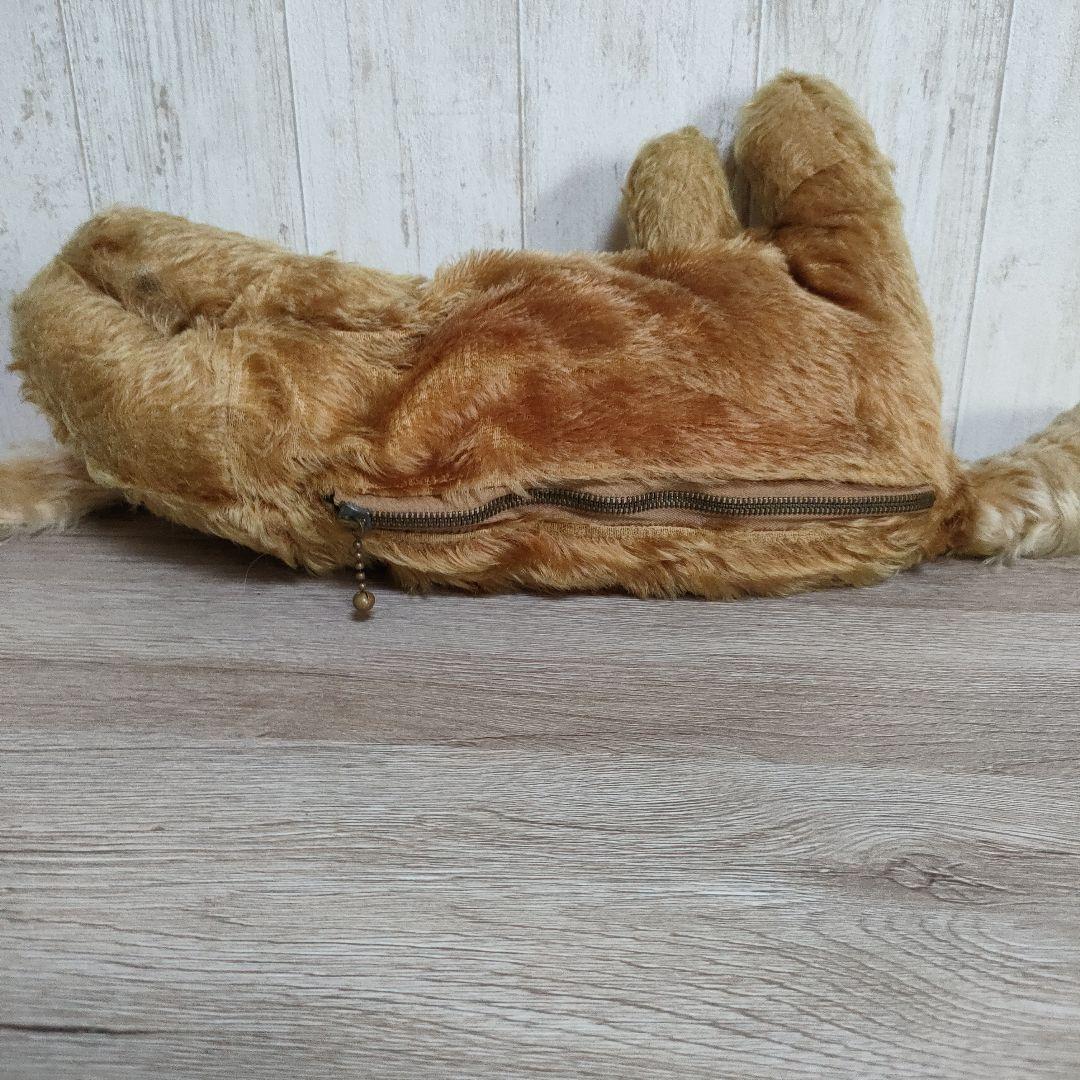 アンティークぬいぐるみ 　ビンテージぬいぐるみ　犬　ファスナー付きパジャマ入れ