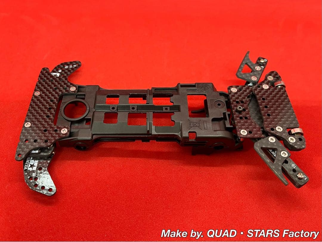 【ミニ四駆・S2用】2軸ATピボット＋1軸アンカー＋リヤスキッド＋モーター押さえ