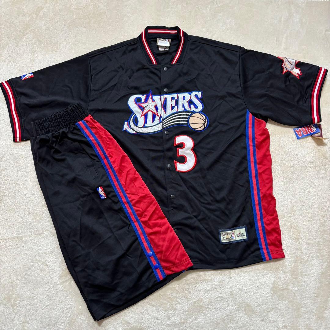 【新品】NBA SIXERS セットアップ アイバーソン ブラック XXL