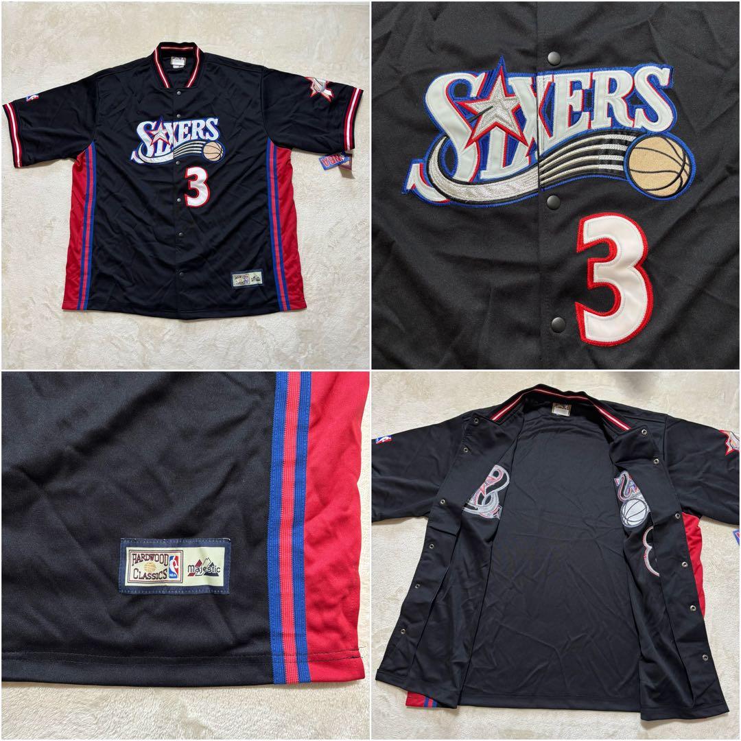 【新品】NBA SIXERS セットアップ アイバーソン ブラック XXL